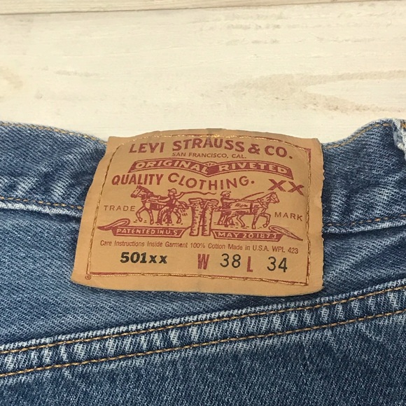 Vtg Men’s 1990’s Levi's 501xx Denim Jeans 38 X 34 - Picture 5 of 8